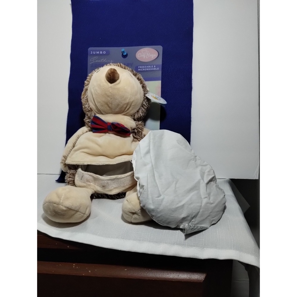 Cozy Hugs Jumbo Aromatherapy Plush Hedgehog Microwavable Freezable Lavender NEW - Picture 6 of 14